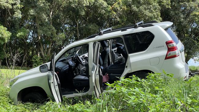 The car had been bogged sometime before please arrived on the scene. Photo: Fergus Gregg