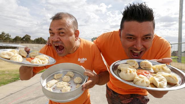 Event organisers Raju Shakya and Manij Hada are hungry for the festival. Picture: George Salpigtidis