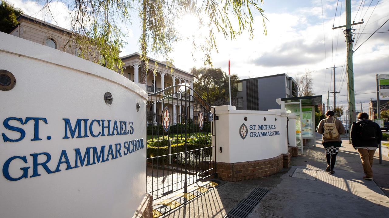 St Michael’s Grammar says a case attended the campus, leading to the school being classified as a Tier 1 exposure site. Picture: Mark Stewart