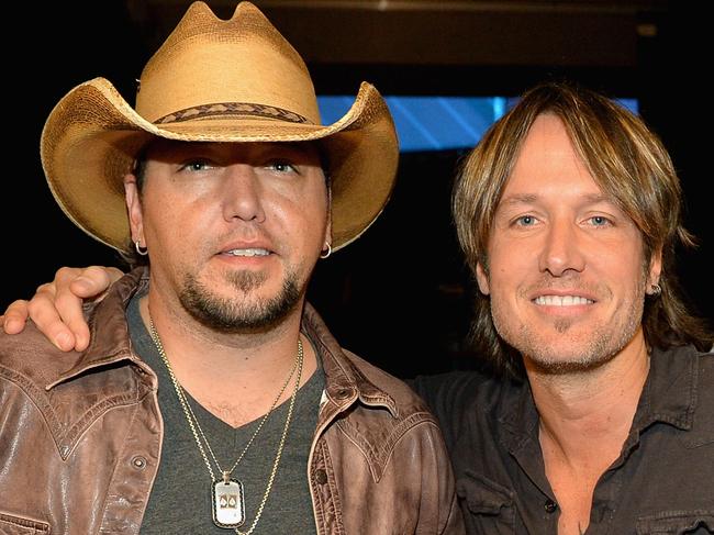 DO NOT ARCHIVE... NASHVILLE, TN - JUNE 05:  Jason Aldean and Keith Urban attend the 2013 CMT Music awards at the Bridgestone Arena on June 5, 2013 in Nashville, Tennessee.  (Photo by Rick Diamond/Getty Images) Picture: Images Getty