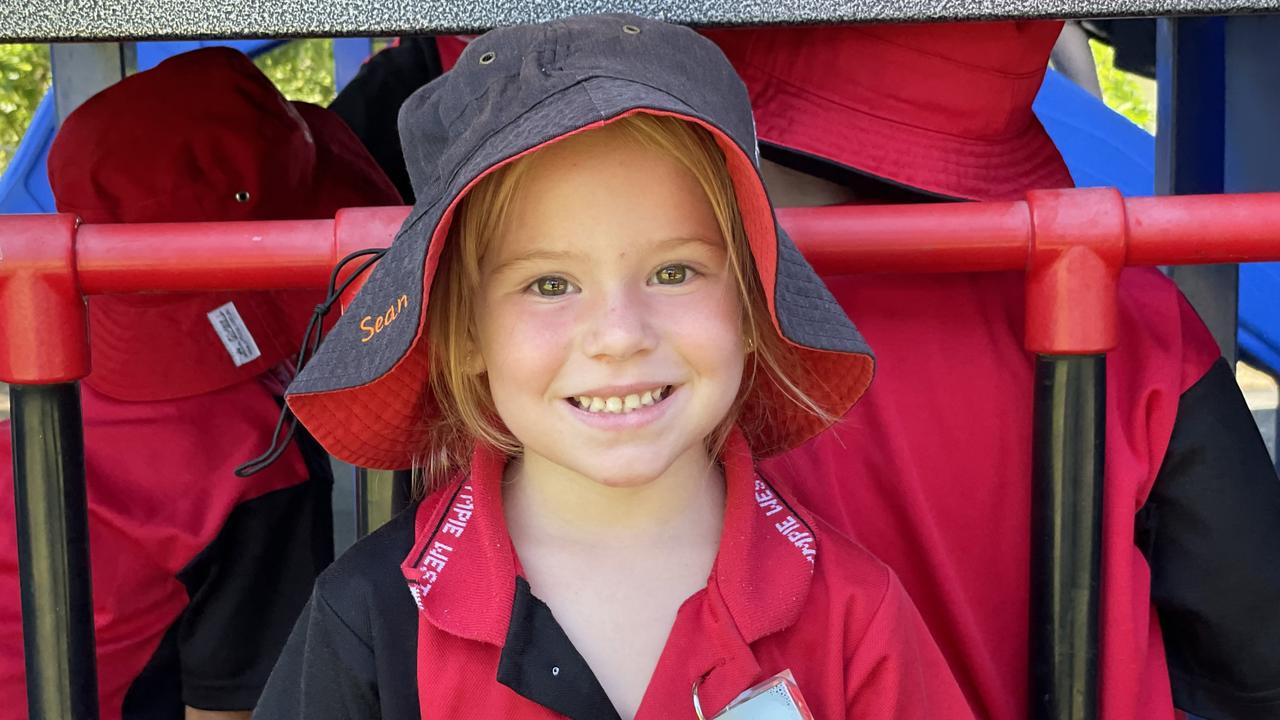 Zarleya Glisson – Gympie West State School prep students on first day, Monday January 22, 2024.