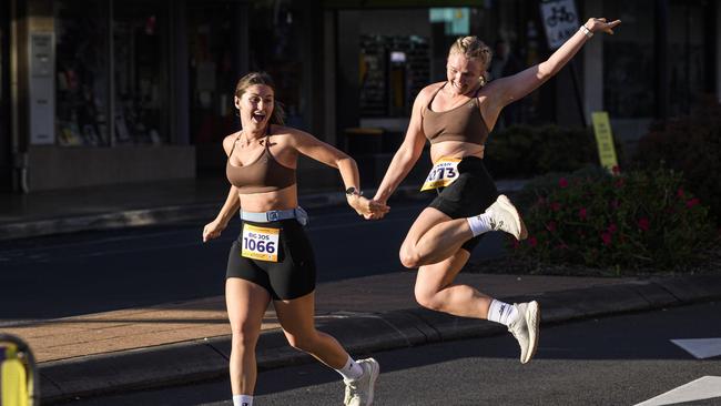 Runners on Ruthven St in the Toowoomba CBD in the Toowoomba Marathon (and half marathon), Sunday, May 4, 2025. Picture: Kevin Farmer