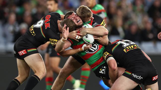 Arrow was in immense pain after the Panthers clash. Picture: Cameron Spencer/Getty Images