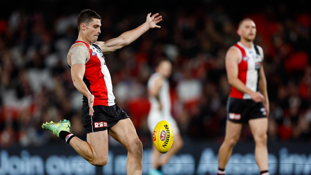 Steele has starred for the Saints this season, averaging 24 disposals a game. (Photo by Dylan Burns/AFL Photos via Getty Images)