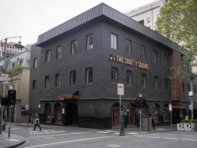 Melbourne CBD. Empty streets during lockdown. The Crafty Squire Pub remains shut. Picture: Jake Nowakowski