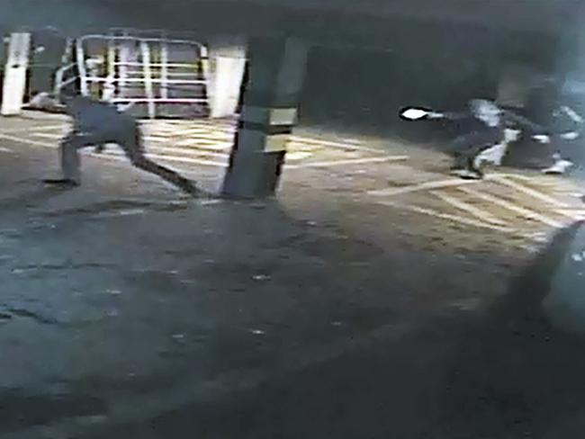 CCTV footage showing the shooting outside Aarows nightclub.