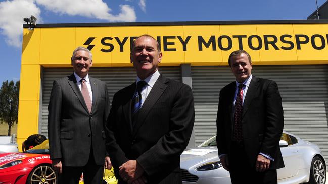 Glenn Matthews (centre) with left George Souris and Graham Annesley at a previous event.