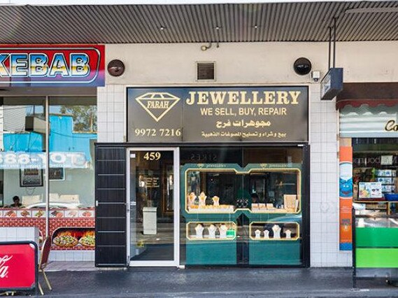 Farah Jewellery on Sydney Rd, Coburg was one of the stores targeted.