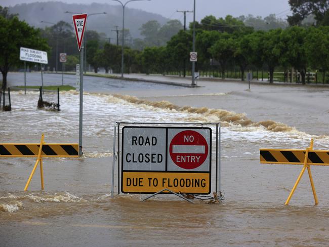 Flooded roads at Mudgeeraba. Picture: Adam Head