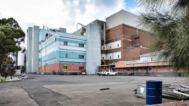 Outside shots of the Kellogg's factory at Botany. Picture: AAP