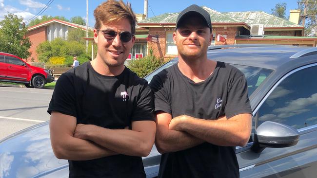 Shaw and Toby Greene went on a road trip from Sydney to Melbourne. Picture: Supplied