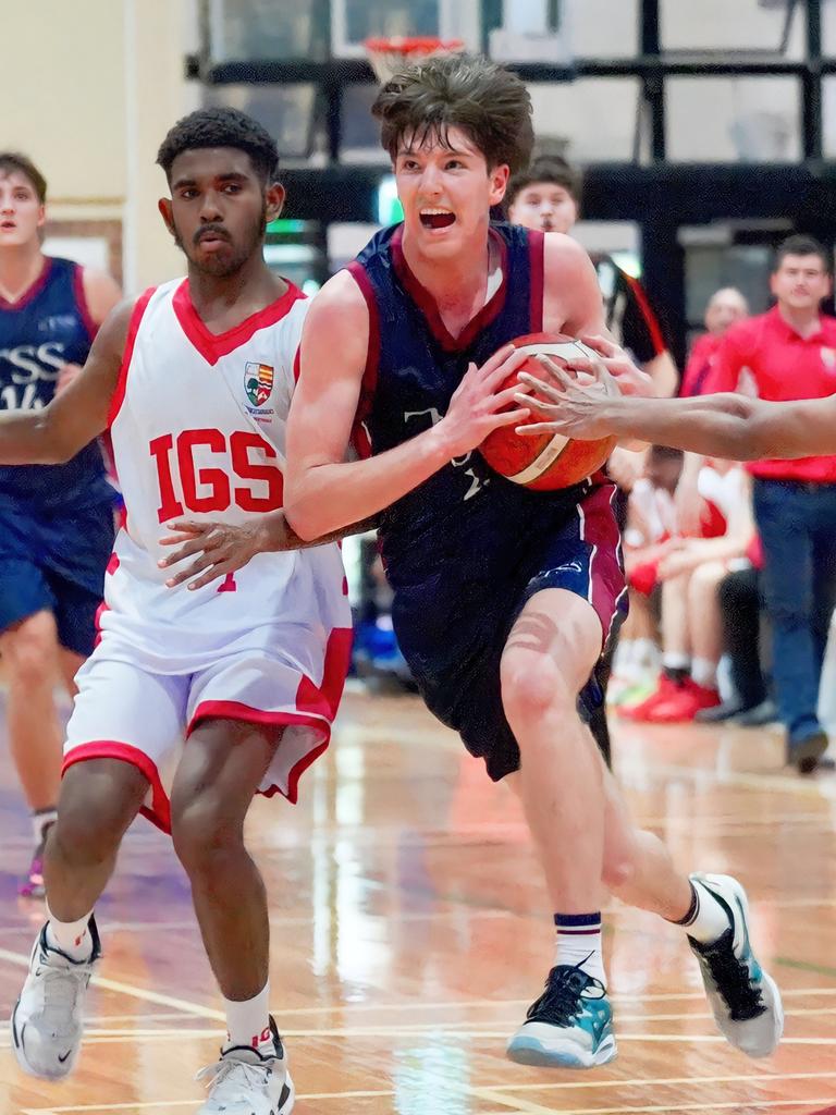 Ben Tweedy in action for The Southport School during the GPS basketball season. Picture: Heidi Brinsmead.