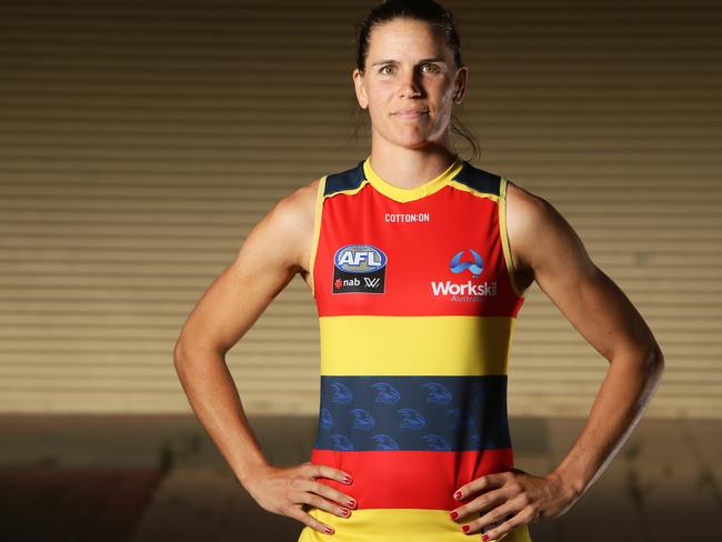 Adelaide Crows AFLW 'Captain Courageous' Chelsea Randall. Photo: AAP/Emma Brasier