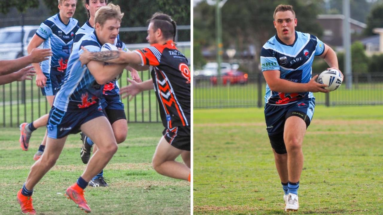 (L-R) Jesse Poulsen and Ben Williamson for Lower Mountains in the Penrith and District Junior Rugby League. Picture: Lower Mountains JRLC