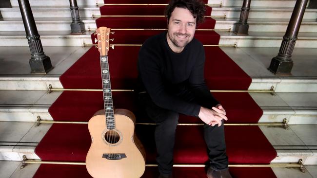 Australian songwriter Lindsay Rimes at Melbourne Town Hall. Picture: David Geraghty / The Australian.