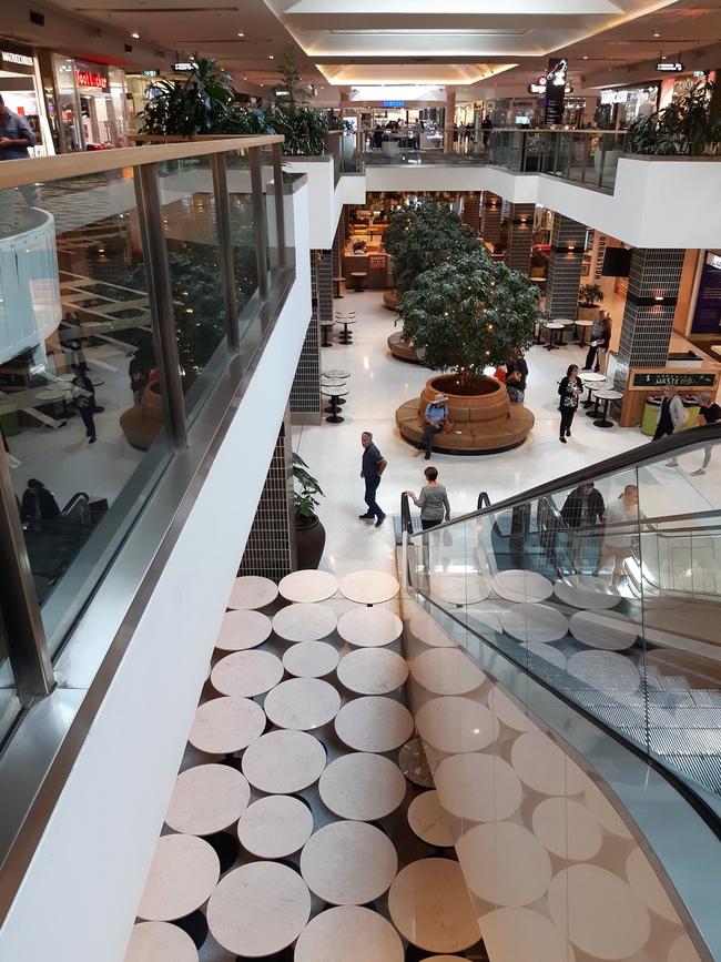 The inside of Adelaide’s Tea Tree Plaza shopping centre.