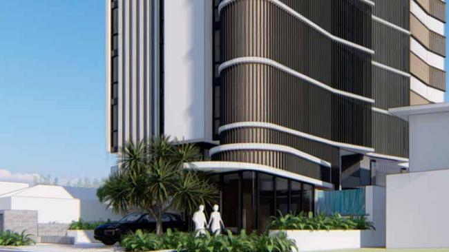 Artist impression of a new tower planned for Jefferson Ave, Palm Beach on the Gold Coast