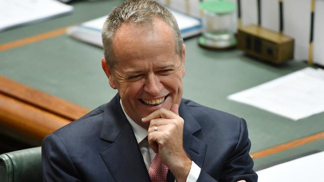 Leader of the Opposition Bill Shorten during Question Time in the House of Representatives at Parliament House in Canberra, Wednesday, November 28, 2018. (AAP Image/Mick Tsikas) NO ARCHIVING