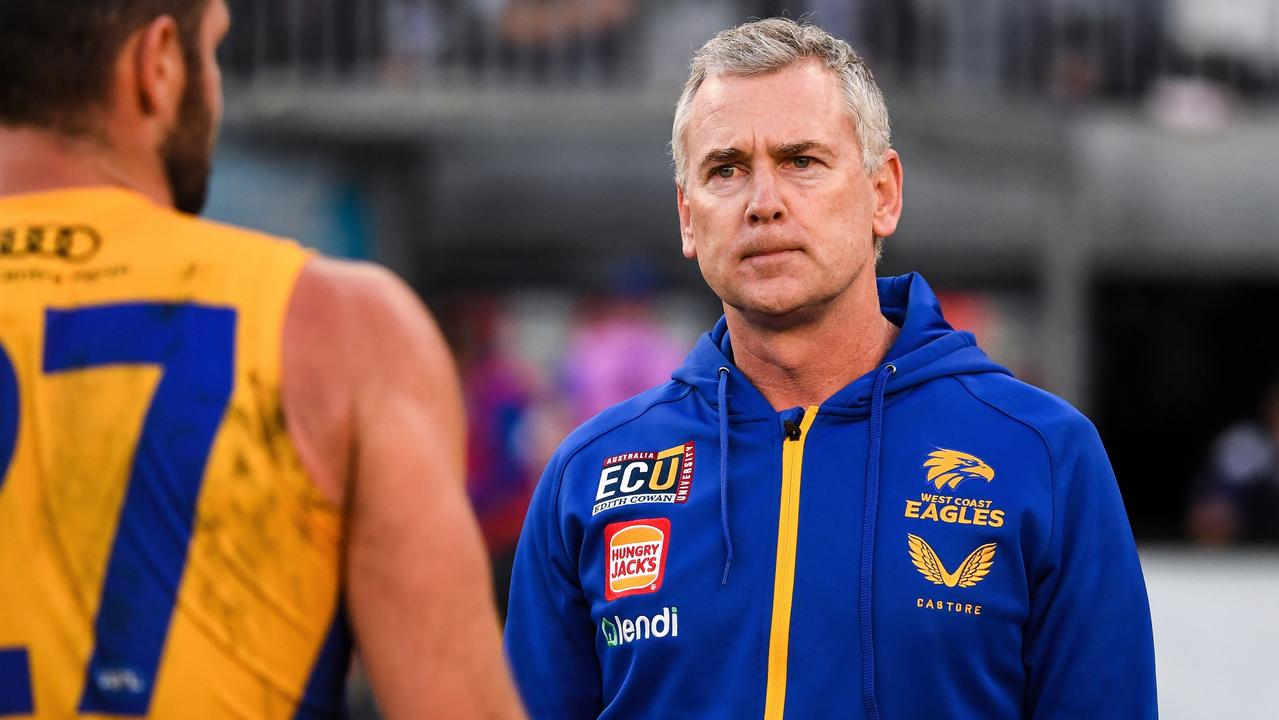 Eagles coach Adam Simpson says the club knows what it needs to do going forward. Picture: Daniel Carson/AFL Photos via Getty Images