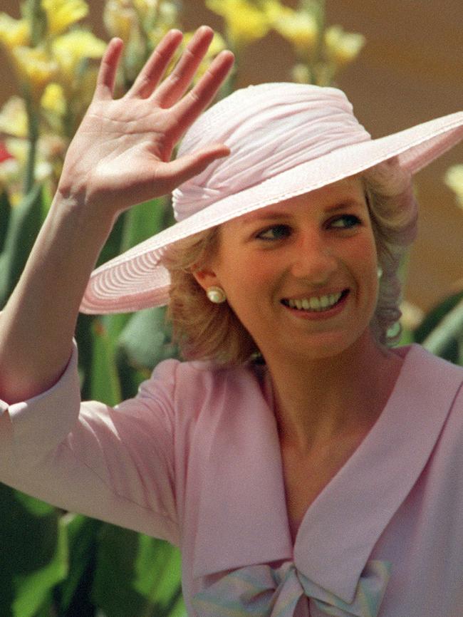 January 27, 1988: Diana waves to the crowd during her visit to the Footscray Park. Picture: AFP