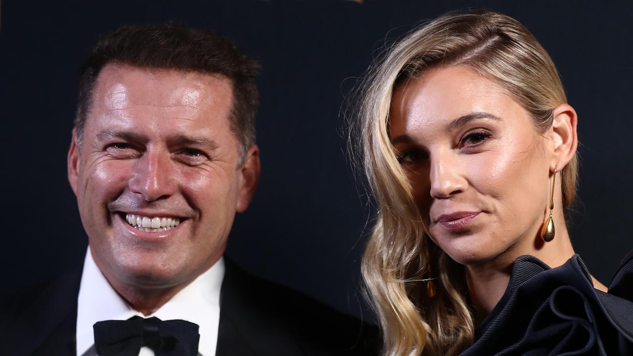 Karl Stefanovic and wife Jasmine. Picture: Getty Images