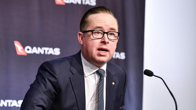 Qantas CEO Alan Joyce says the airline’s future may not be in Sydney. Picture: Flavio Brancaleone