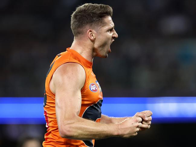 Jesse Hogan kicked four goals in the win over Port Adelaide. Picture: Phil Hillyard