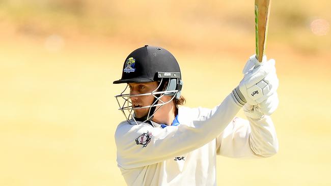 Jevon Kett of St BernardÃs OC bats during the Victorian Sub-District Cricket Association match between St Bernard's OC and Preston at St Bernard's College, on February 24, 2024, in Melbourne, Australia. (Photo by Josh Chadwick)