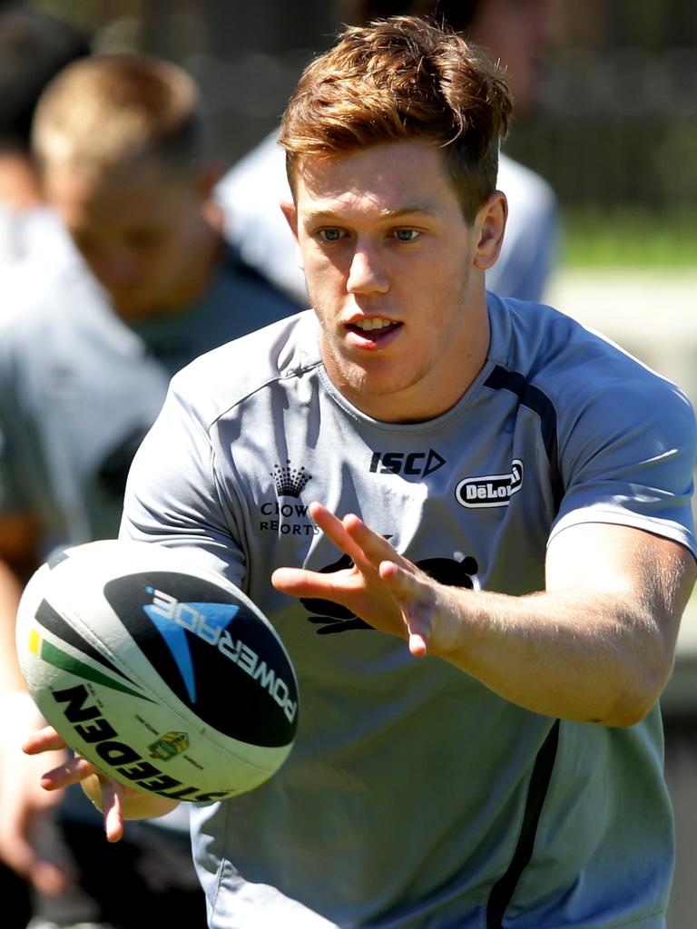 Cameron McInnes during his time at the Rabbitohs, a time before the game has taken such a toll on his appearance. Picture: Gregg Porteous