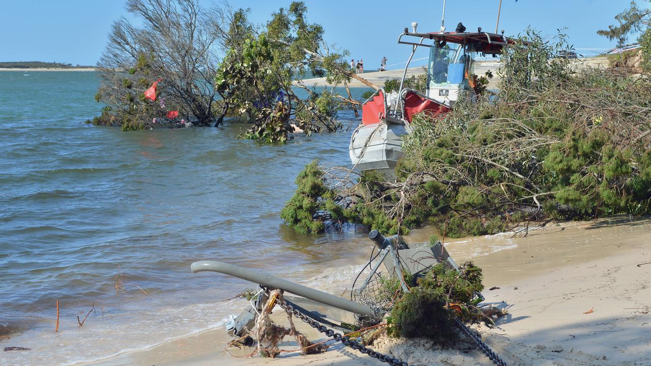 A caravan, 4WD, tents and trees were swallowed by a sinkhole which opened up at Inskip Point in September 2015. Photo Greg Miller / Gympie Times