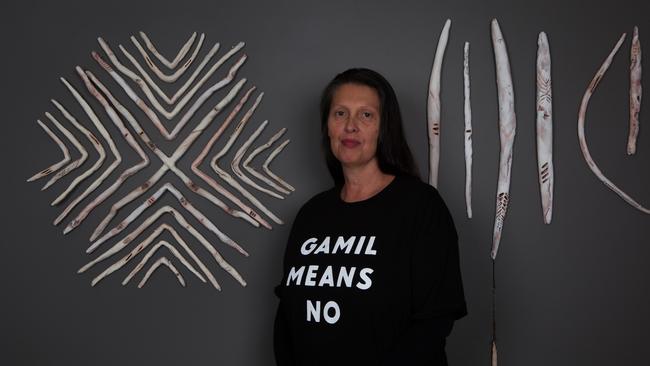 Penny Evans is the creator of the Language of the Wounded exhibition on display at the Lismore Regional Gallery