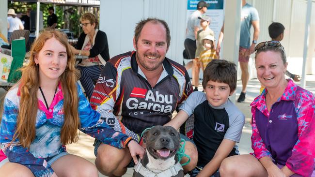 Annalee Schneider, Zac Schneider, Ranger, Eddie Schneider and Monique Schneider at the official opening of Seaforth Esplanade Redevelopment Saturday 2 September 2023 Picture: Michaela Harlow
