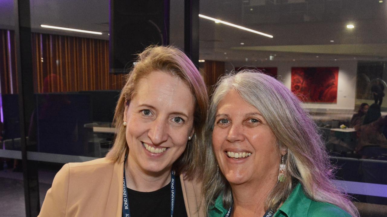 Jodie Gunders and Fiona Sewell at Women in Media conference at Bond University, Robina. Pic: Regina King