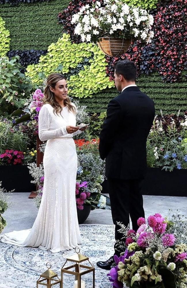 The couple during their final commitment ceremony.