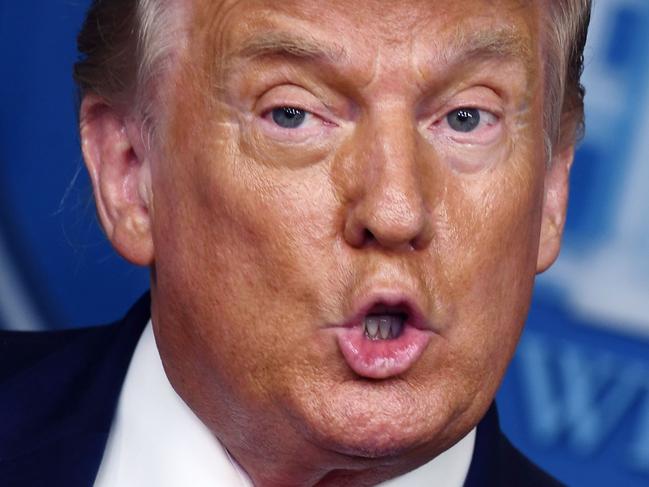 US President Donald Trump speaks during a press conference in the James S. Brady Briefing Room at the White House in Washington, DC on September 10, 2020. (Photo by Brendan Smialowski / AFP)