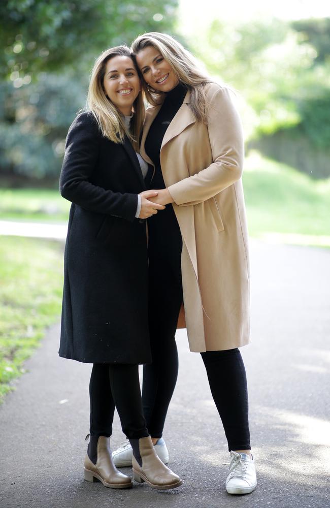 Hayley and Fiona got engaged in April last year. Picture: Christian Gilles