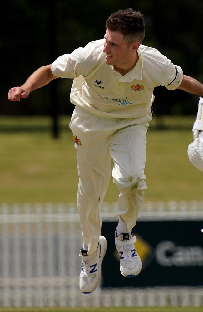 Josh Dowling lets one go for Casey South Melbourne.