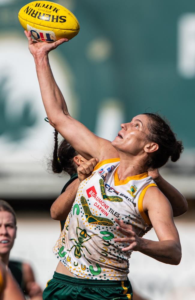 Jasmyn Hewett in the 2023-24 NTFL Women's Grand Final between PINT and St Mary's. Picture: Pema Tamang Pakhrin
