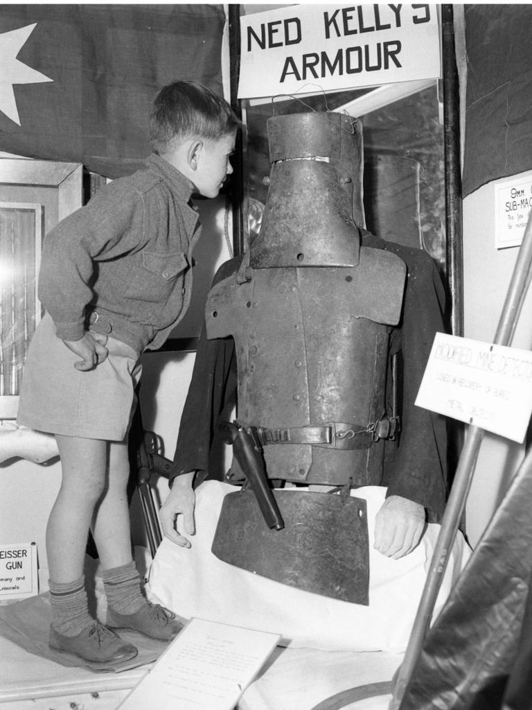 Anyone in there? This boy makes sure Ned is not still alive, in 1949.