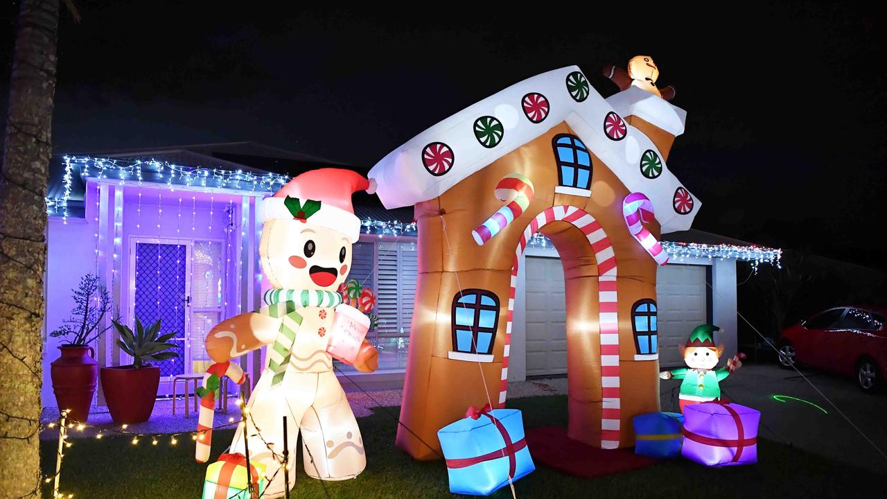 Christmas lights on Rainsford Place, Buderim. Picture: Patrick Woods.