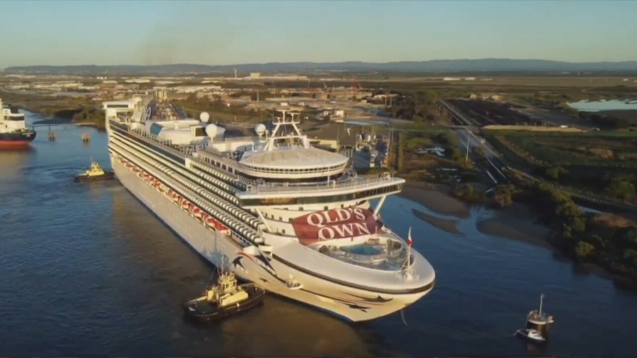 Brisbane cruise liner sets off on maiden voyage