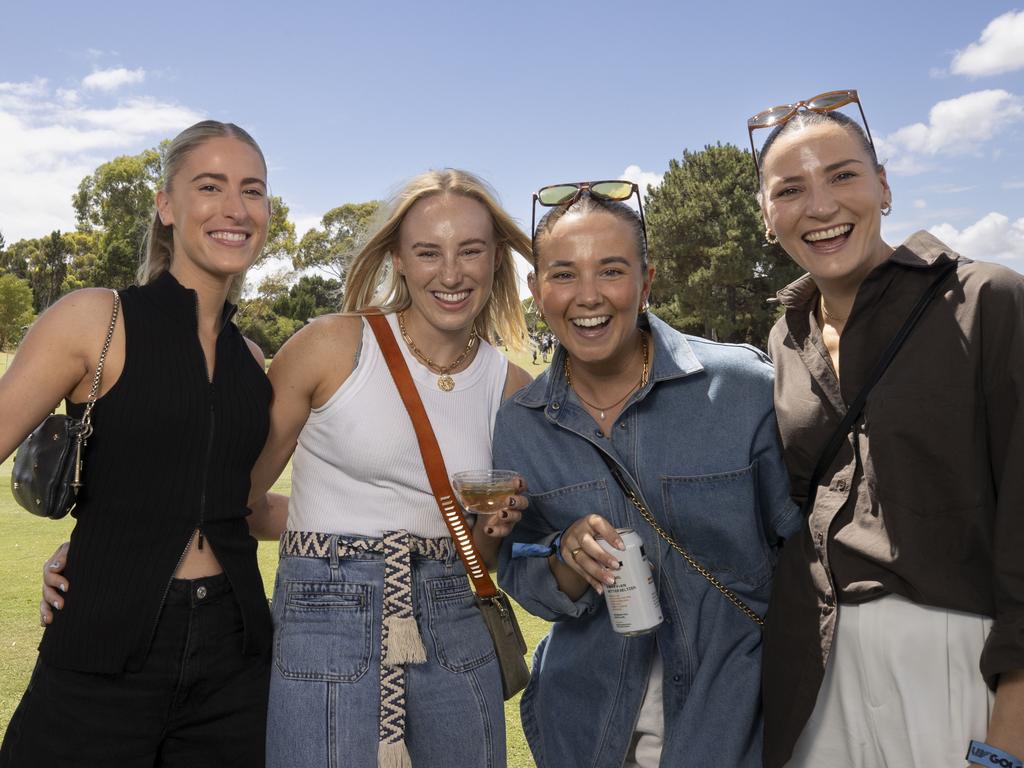 Millie Pretlove, Georgia Grinter, Ruby McHaffi and Charlotte Thomson on Saturday. Picture: Brett Hartwig