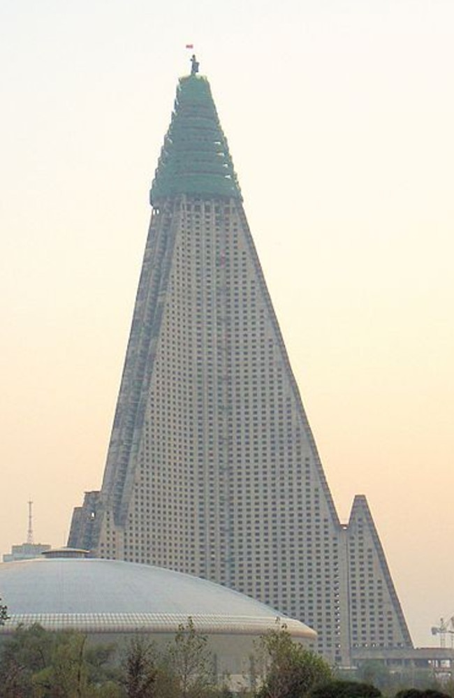 The Ryugyong Hotel, Pyongyang, North Korea.