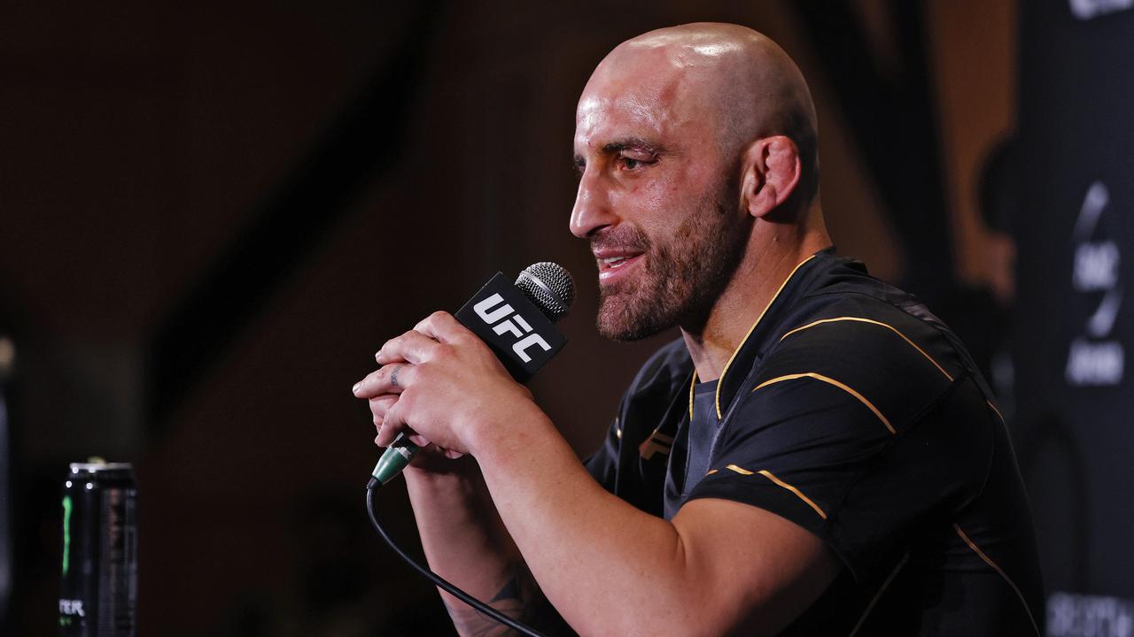 Alex Volkanovski pictured at the post fight press conference. Picture: Sam Ruttyn