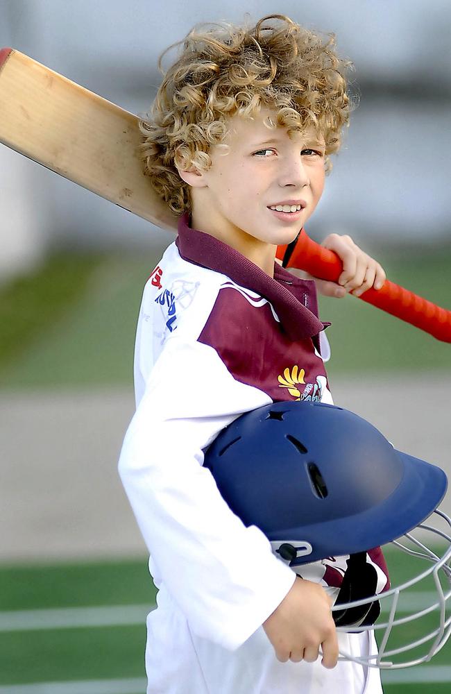 Nathan McSweeney as an 11-year-old junior cricketer at Caboolture.