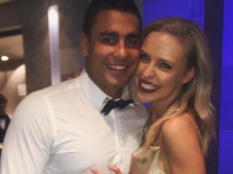 ***PIXELATE KIDS PLEASE***, Kara Childerhouse with NRL Bulldogs star Michael Lichaa , From source:, https://www.facebook.com/kara.childerhouse