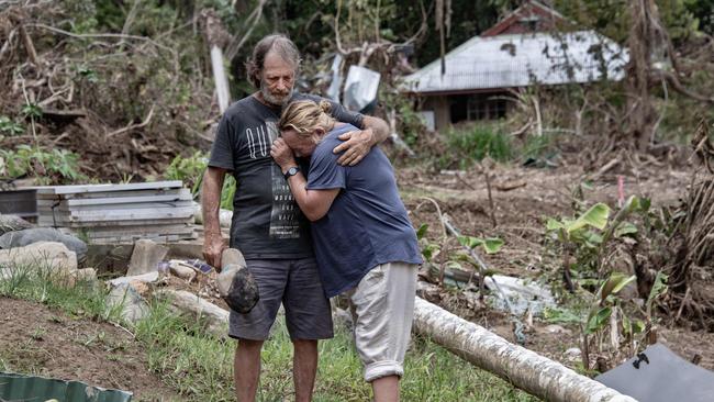 Bill and Michelle Dunn lost their house during massive flooding at Degarra on the Bloomfield River. Picture: Brian Cassey