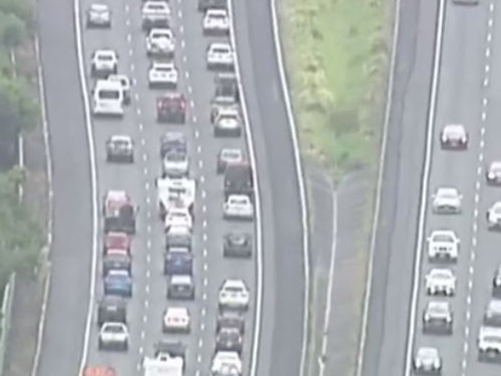 Traffic snarl as Brisbane residents flee a three-day lockdown: Picture Channel 7