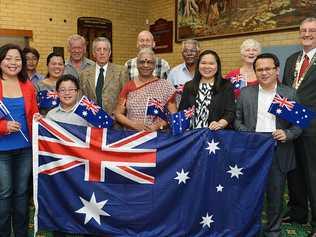 Gabby Cantillana, Frank Sipocz, David Allomes, Kathirsapillai Arumudam, Nancy Martin, Judy Grace Cantillana, Rosalie Pullen, Michael Cantillana, Les Batchelor, Pakkiyeretnam Arumudam, Christhonee Odtohan, Rhandy Rosales and Mayor Ron Dyne. Picture: Renee Pilcher