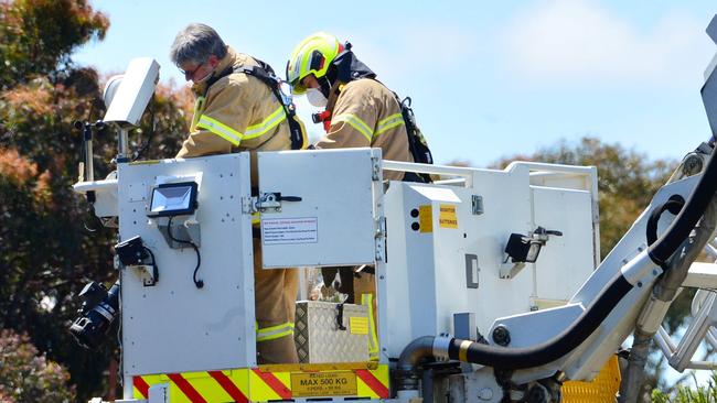 Firefighters at the scene. Picture: Nicki Connolly